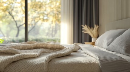 Wall Mural - Cozy Bedroom with a Window View