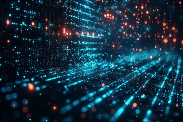 Digital Technology background of data and network
