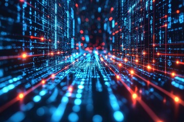 Digital Technology background of data and network