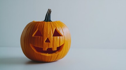 Canvas Print - Halloween pumpkin on clean background