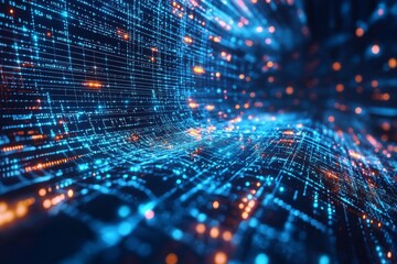 Digital Technology background of data and network
