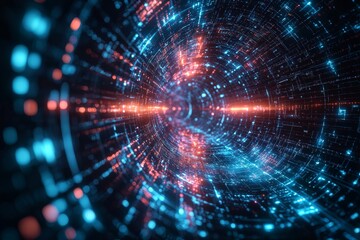 Digital Technology background of data and network