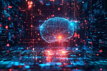 Digital Technology background of data and network