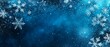 © hassan - Elegant blue winter banner featuring intricate snowflakes and frosty patterns for seasonal promotions and holiday designs