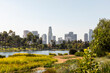 © Jayme Burrows/Stocksy - Downtown Los Angeles Skyline Viewed from Echo Park Lake