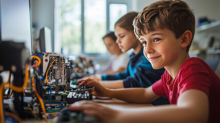 Wall Mural - kids can learn coding and programming online. there are courses for talented children who want to le