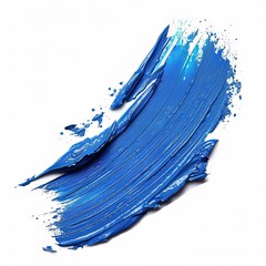 Poster - Blue brush stroke isolated on white background