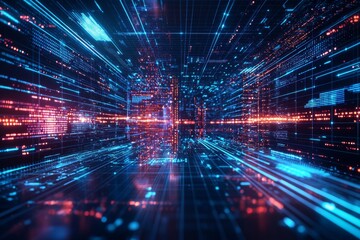 Digital Technology background of data and network