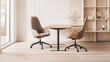 © AlexCobalt - Modern Minimalist Home Office Interior with Elegant Furniture