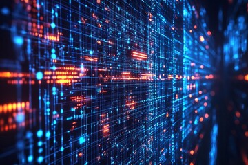 Digital Technology background of data and network