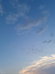 Wall Mural - It is a sunset sky with feathery clouds.