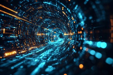 Digital Technology background of data and network