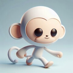 3d rendering of cute Monkey