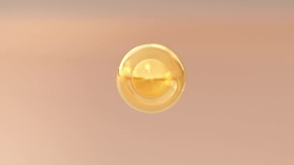 Wall Mural - 3d animation macro shots components combine to form a serum. serums are essential for cosmetics crea