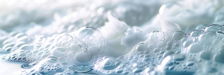 Poster - The bubbly foam covers the surface of the bath, offering a relaxing atmosphere perfect for unwinding and enjoying a peaceful moment. Generative AI