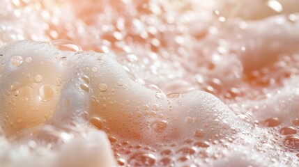 Poster - Bubbles create a soft, inviting surface in a warm bath, enhancing the tranquil atmosphere for an evening of relaxation and self-care. Generative AI