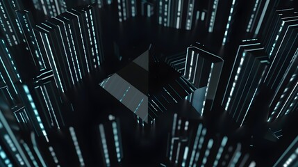Abstract representation of the Crystal programming language concept with crystal aesthetics on a black background.