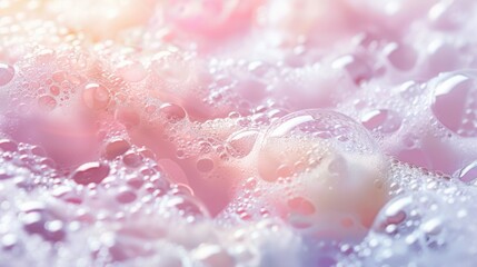 Poster - The colorful foam surface in the bath creates a serene and inviting ambiance, perfect for relaxation and self-care. Generative AI