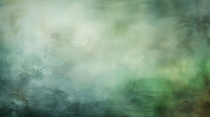 Wall Mural - Green painting background. Closeup of abstract rough green art painting texture