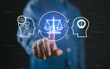 ai ethics or ai law concept. developing ai codes of ethics. compliance, regulation, standard , busin