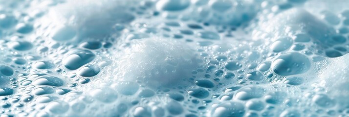 Poster - Bubbles cover the surface of a tranquil bath, providing a calming and rejuvenating experience perfect for relaxation and self-care. Generative AI