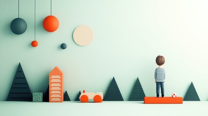 Wall Mural - A detailed illustration of a person favorite childhood toy, representing a significant memory and a piece of their personal identity.