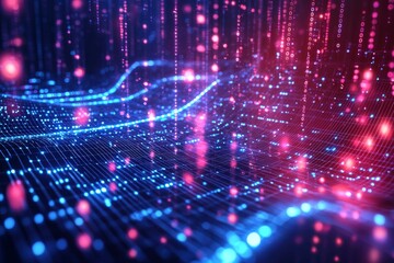 Digital Technology background of data and network