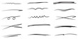 © dadan - Swift crossed and wavy underlines. Underline markers collection. Vector illustration of scribble lines isolated on white background.