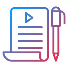 Wall Mural - script icon style