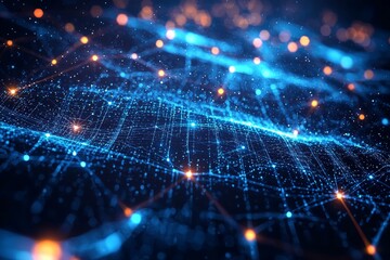 Digital Technology background of data and network