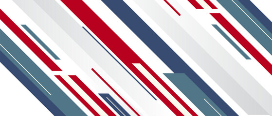 Wall Mural - dynamic geometric abstract background with red and blue stripes