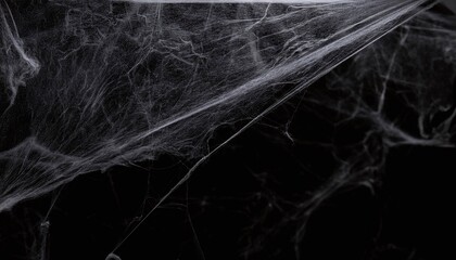 Intricate and Delicate Spider’s Web on a Dark Background Showcasing Nature’s Craftsmanship and Beauty