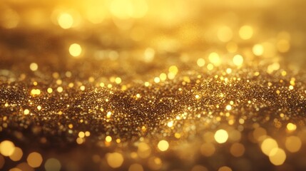 Wall Mural - elegant gold glitter texture background for christmas celebrations, perfect for holiday greeting car