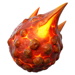 Wall Mural - a glowing meteor with a tail of red hot flames 3d render icons in cartoon plastic style minimal isol