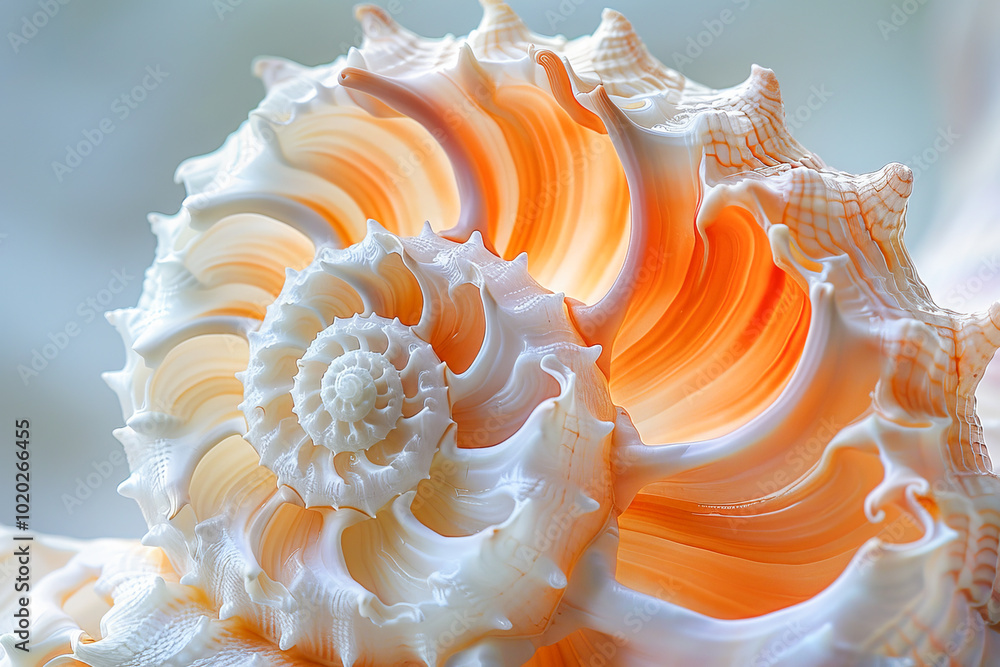 Fibonacci Fish Seashell showing fibonacci spiral for fibonacci day Stock Photo | Adobe ...