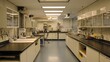 © Mr image - 143. A laboratory layout featuring various fume hood styles and designs
