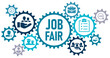 © snoop lpg - Job fair concept banner web website icons vector illustration  with an icons of inform, advice, skill, occupational choice, applicants, recruit, hiring, on white background, editable icons,