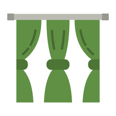 Canvas Print - Curtains Icon