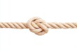 © Wimon - Twisted rope with a knot, isolated on white, minimalist design, ideal for concepts of connection, strength, or problem-solving in branding and marketing