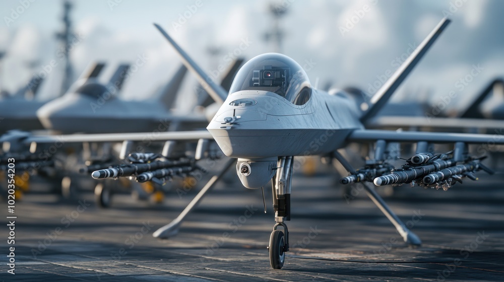 Military precision-guided munitions and smart combat systems, featuring ...
