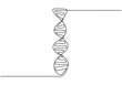 © berkahlineart - Deoxyribonucleic Acid (DNA) Line Art. Continuous line drawing of DNA for healthcare and science.