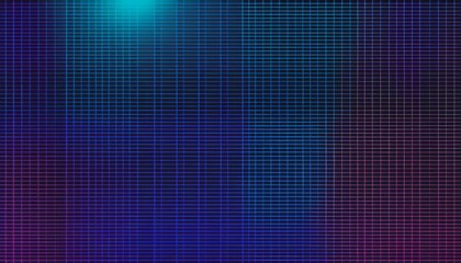 Wall Mural - vaporwave grids Retro Style landscape with grid background
