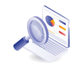 Wall Mural - computer data analysis business management