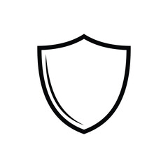 Wall Mural - shield icon outlines vector design illustration