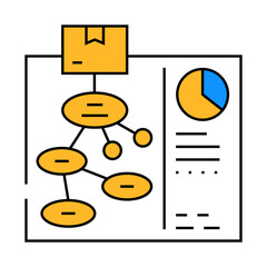 Sticker - use case analysis line icon vector. use case analysis sign. isolated symbol illustration