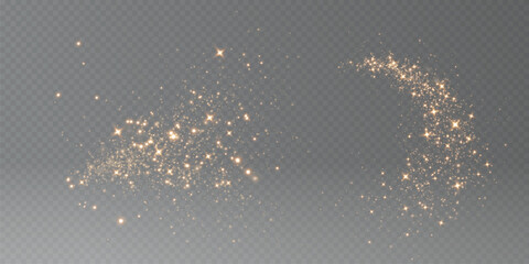 Wall Mural - christmas background. powder dust light png. magic shining gold dust. fine, shiny dust bokeh particl