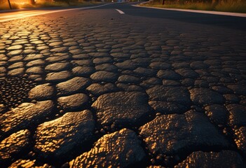 close visual exploration various textured asphalt road surfaces featuring intricate patterns depth urban landscape enthusiasts, image, blacktop, pavement