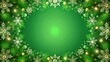 © anulak - Festive green Christmas background adorned with decorations