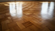 © Maksym - A close-up of a beautifully installed premium oiled oak parquet floor, showcasing the rich texture and warm tones of the wood. The flawless craftsmanship, made in Germany, enhances