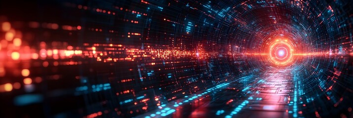 Leinwandbilder - Advanced cybersecurity measures enhancing the efficiency and protection of the communication industry's digital infrastructure,networks,and data systems.